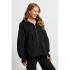 LESS IS MORE LOOSE LONG HOODED ZIP SWEATER - 0