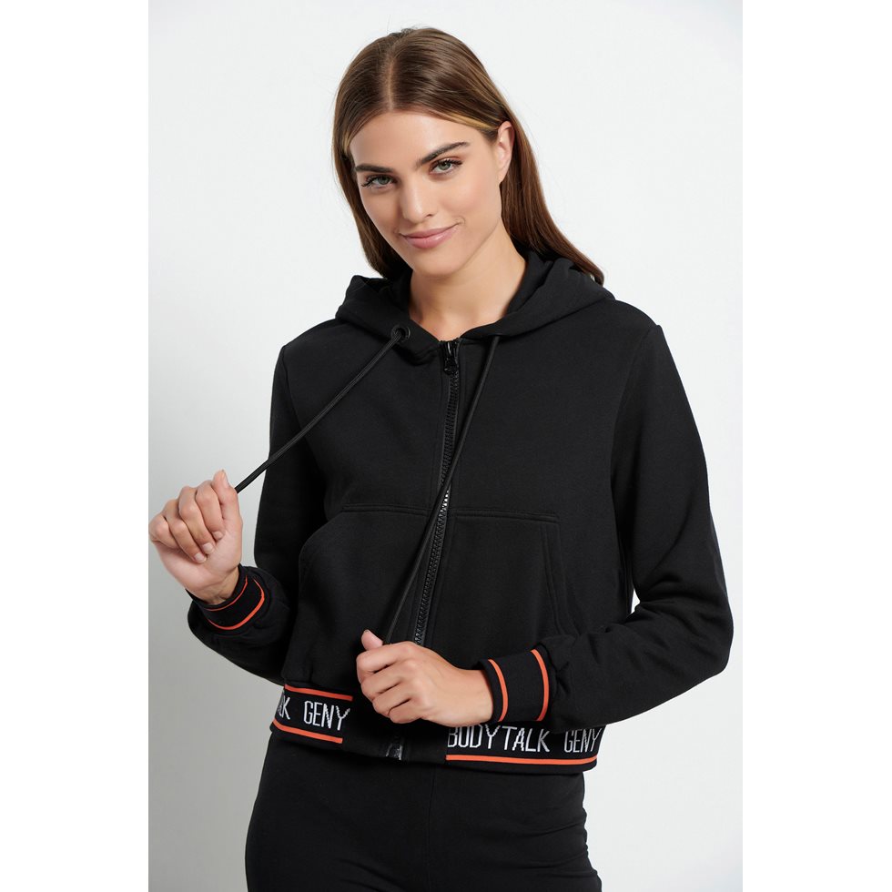 HOODED ZIP SWEATER