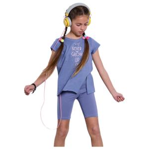 Παιδικό σετ με κοντομάνικη μπλούζα και κολάν 2/4 για κορίτσια - 178099