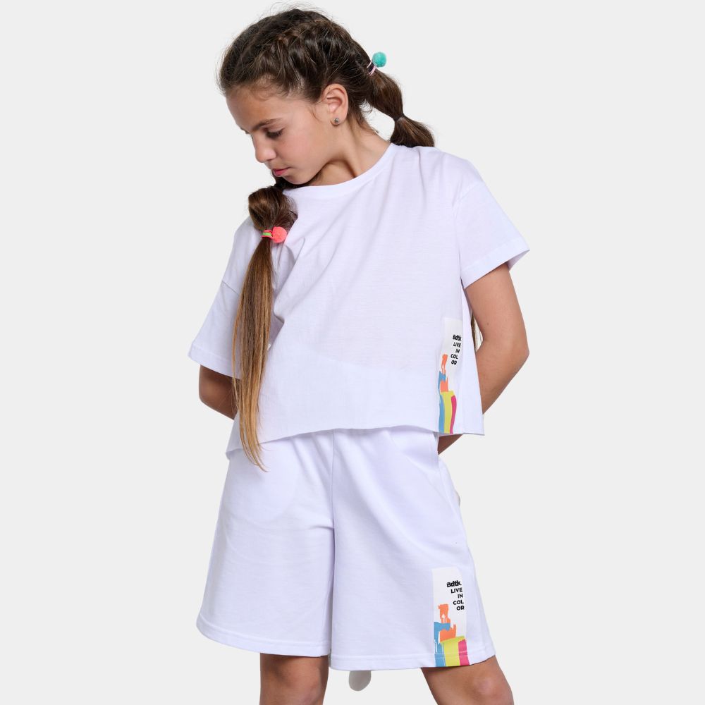 Παιδικό oversised κοντομάνικο t-shirt για κορίτσια `LIVEinCOLOR `