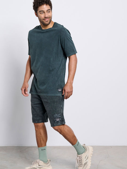 Aνδρικό κοντομάνικο t-shirt με ξεβαμμένη όψη `HAZE`