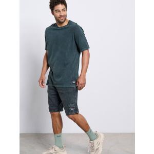 Aνδρικό κοντομάνικο t-shirt με ξεβαμμένη όψη `HAZE` - 190437