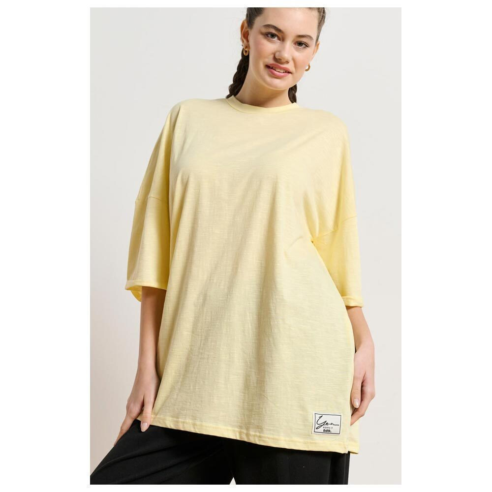 BodyTalk oversized  Γυναικεία Μπλούζα Βαμβακερή Κοντομάνικη