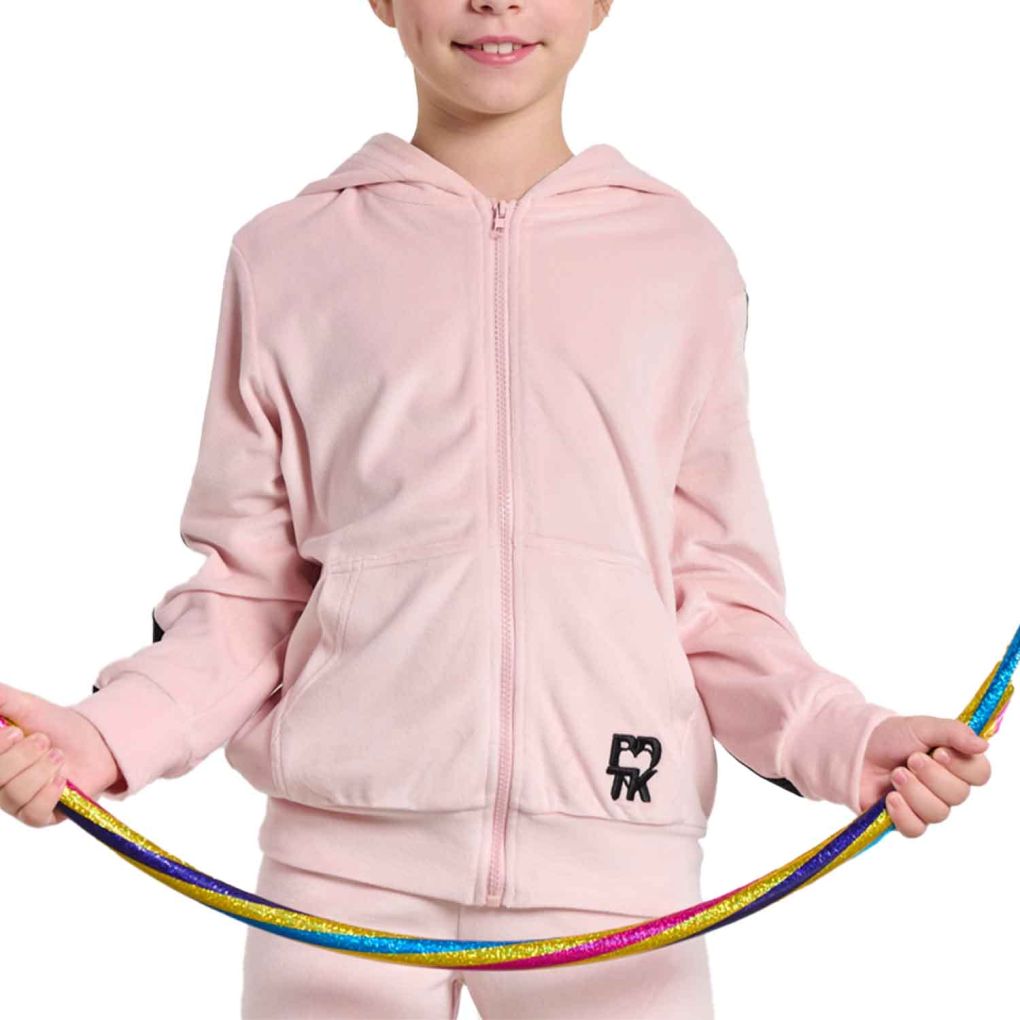 Παιδική βελουτέ ζακέτα με κουκούλα για κορίτσια `ROW MiniMe`