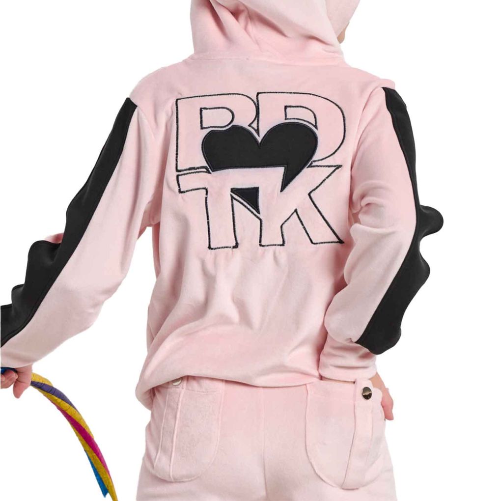 Παιδική βελουτέ ζακέτα με κουκούλα για κορίτσια `ROW MiniMe`