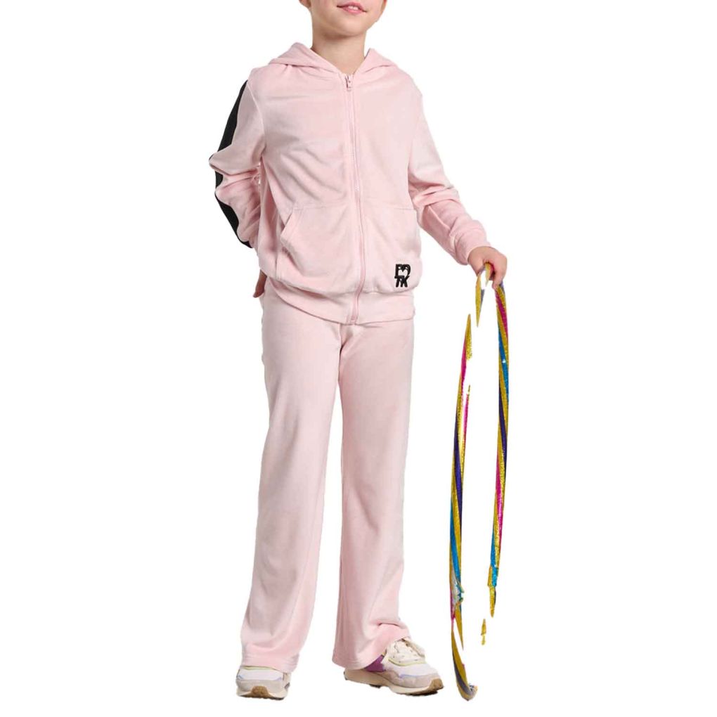 Παιδική βελουτέ ζακέτα με κουκούλα για κορίτσια `ROW MiniMe`