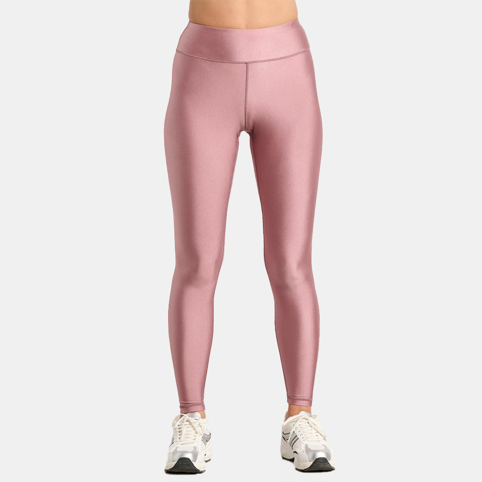 Γυναικείο ψηλόμεσο κολάν με σατινέ γυαλιστερή όψη `BDTK GYM`