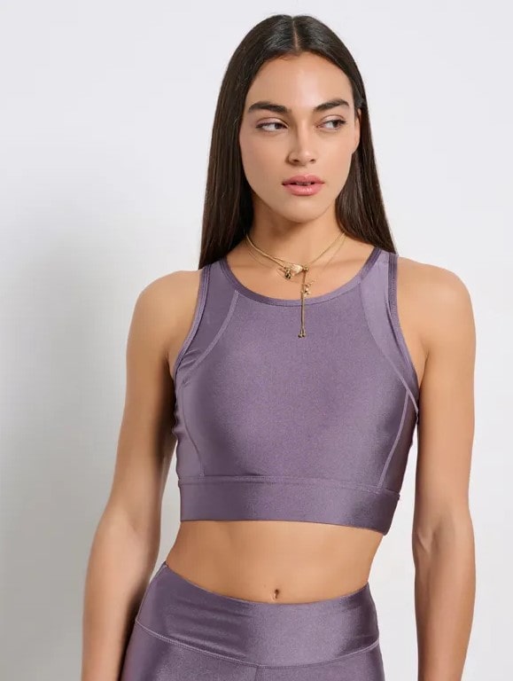 Γυναικείο αθλητικό μπουστάκι με σατινέ γυαλιστερή όψη`BDTK GYM`