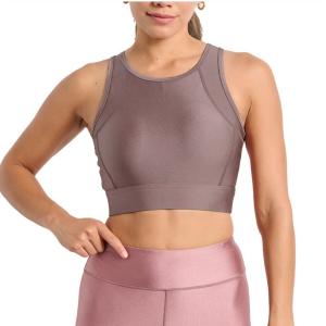 Γυναικείο αθλητικό μπουστάκι με σατινέ γυαλιστερή όψη`BDTK GYM` - 214311