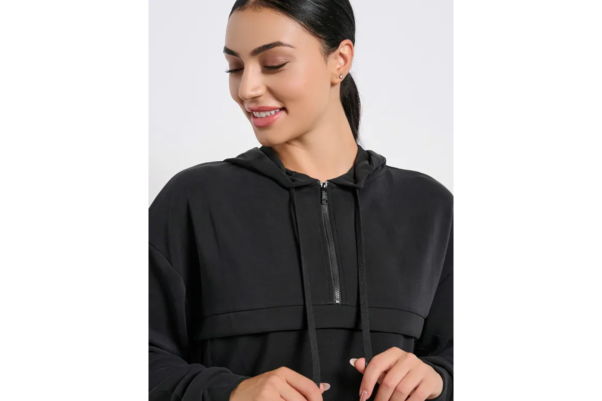 Γυναικεία BDTK μπλούζα με κουκούλα και φερμουάρ