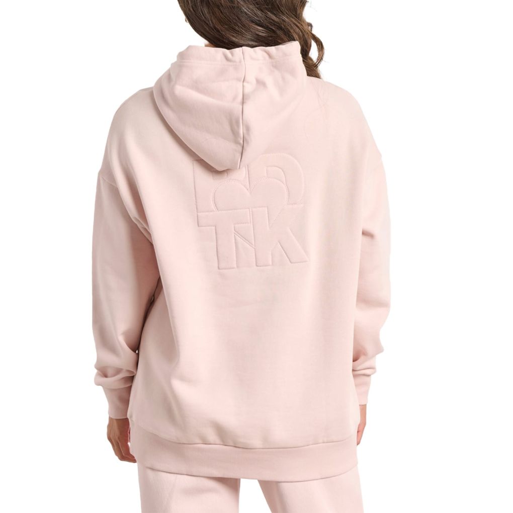 Γυναικείο μακρύ φούτερ με κουκούλα `HEARTY`