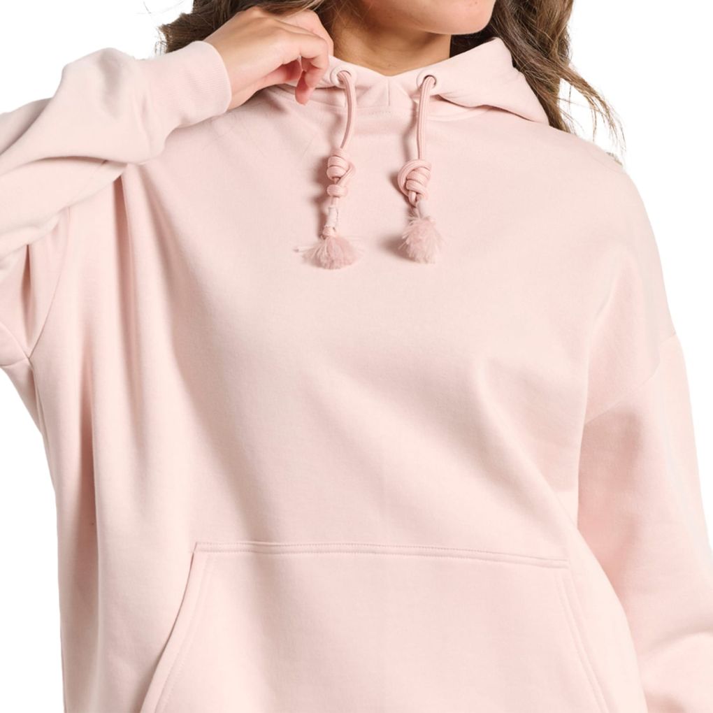 Γυναικείο μακρύ φούτερ με κουκούλα `HEARTY`