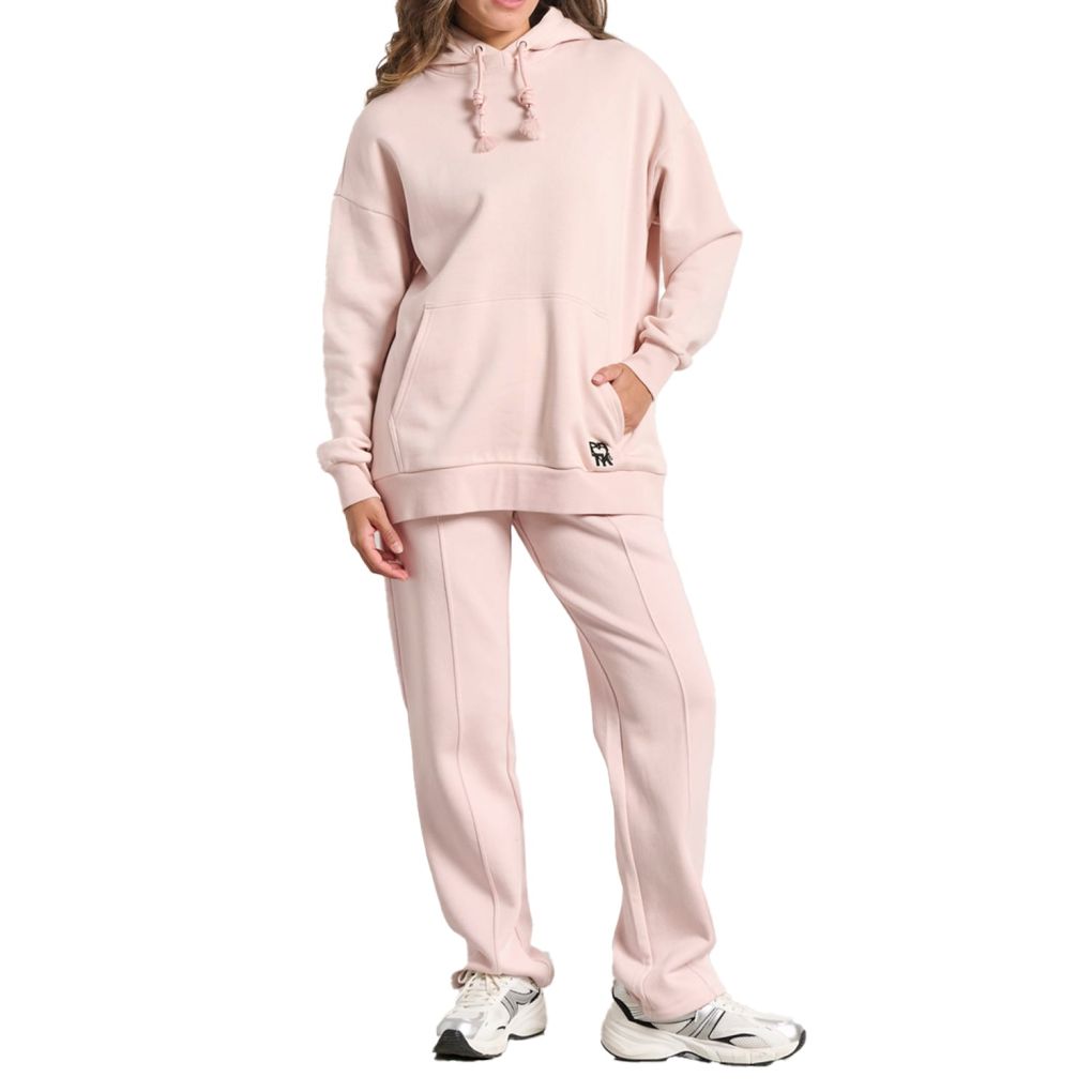 Γυναικείο μακρύ φούτερ με κουκούλα `HEARTY`