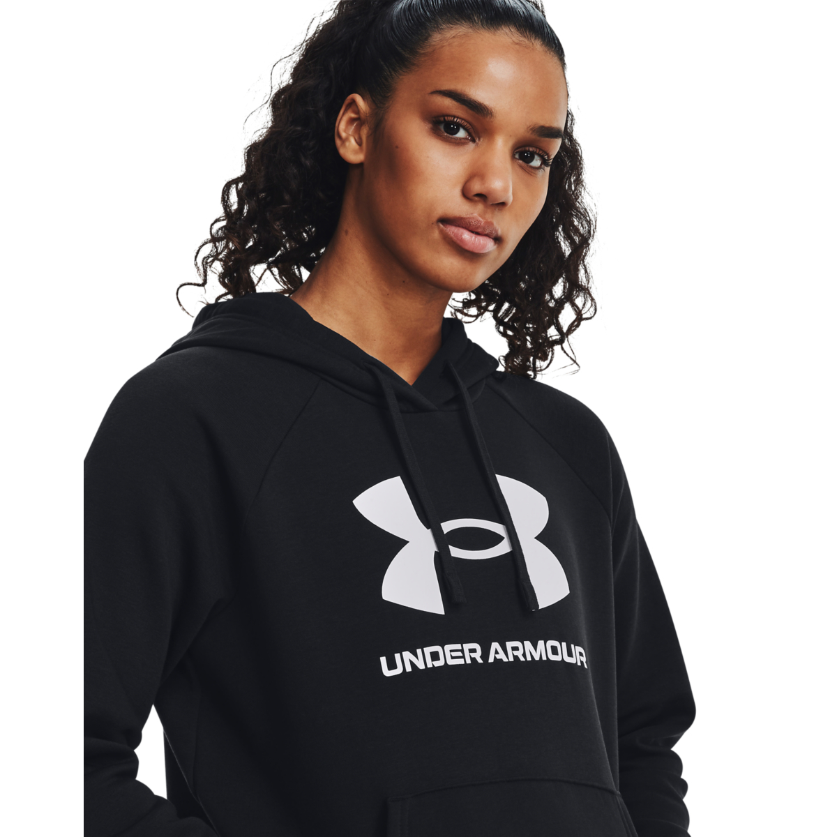 Under Armour Rival Fleece Big Logo Γυναικείο Φούτερ Με Κουκούλα