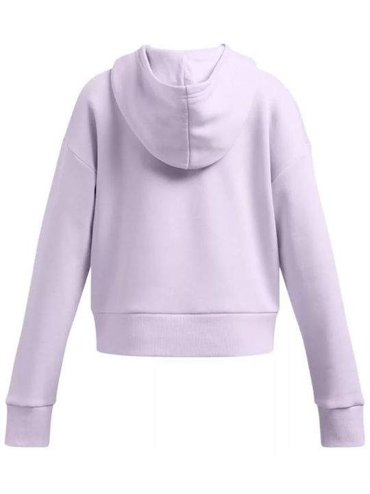 Under Armour Rival Fleece Παιδική Cropped Μπλούζα με Κουκούλα