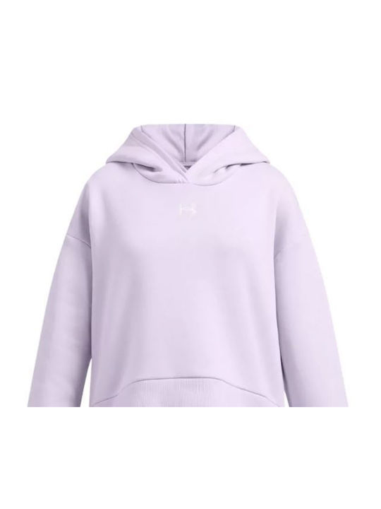 Under Armour Rival Fleece Παιδική Cropped Μπλούζα με Κουκούλα