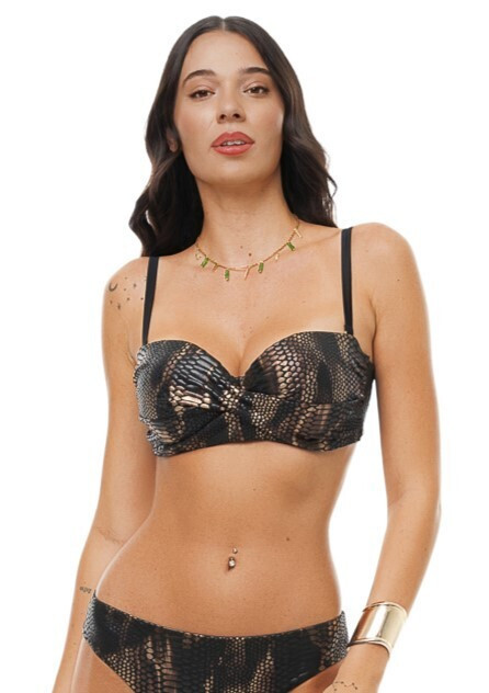 Bluepoint Bikini Top Strapless Animal Print