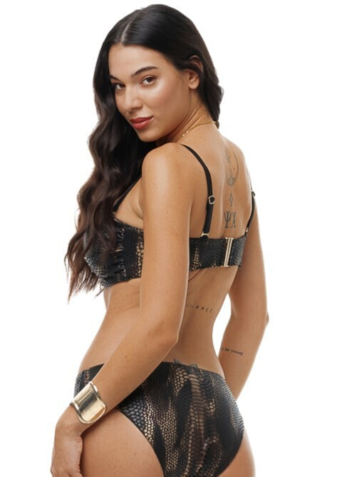 Bluepoint Bikini Top Strapless Animal Print