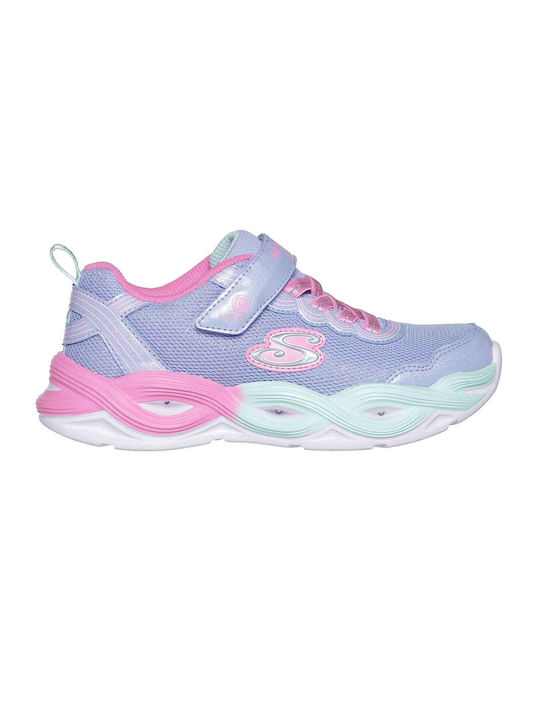 Skechers Lighted Gore & Strap Sparkle Mesh Sneaker