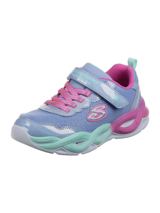 Skechers Lighted Gore & Strap Sparkle Mesh Sneaker