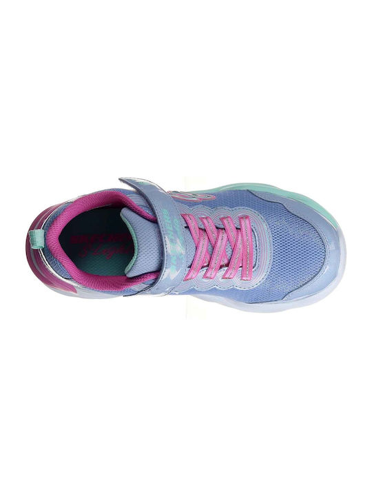 Skechers Lighted Gore & Strap Sparkle Mesh Sneaker