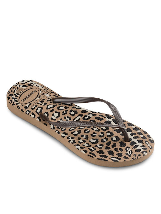 Havaianas Slim animal rose gold