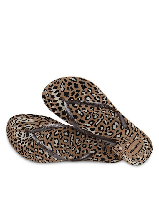 Havaianas Slim animal rose gold