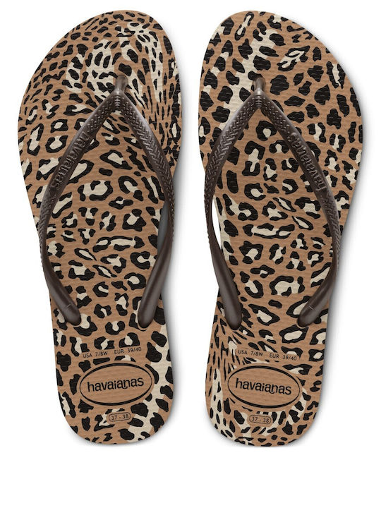 Havaianas Slim animal rose gold