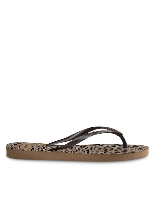 Havaianas Slim animal rose gold