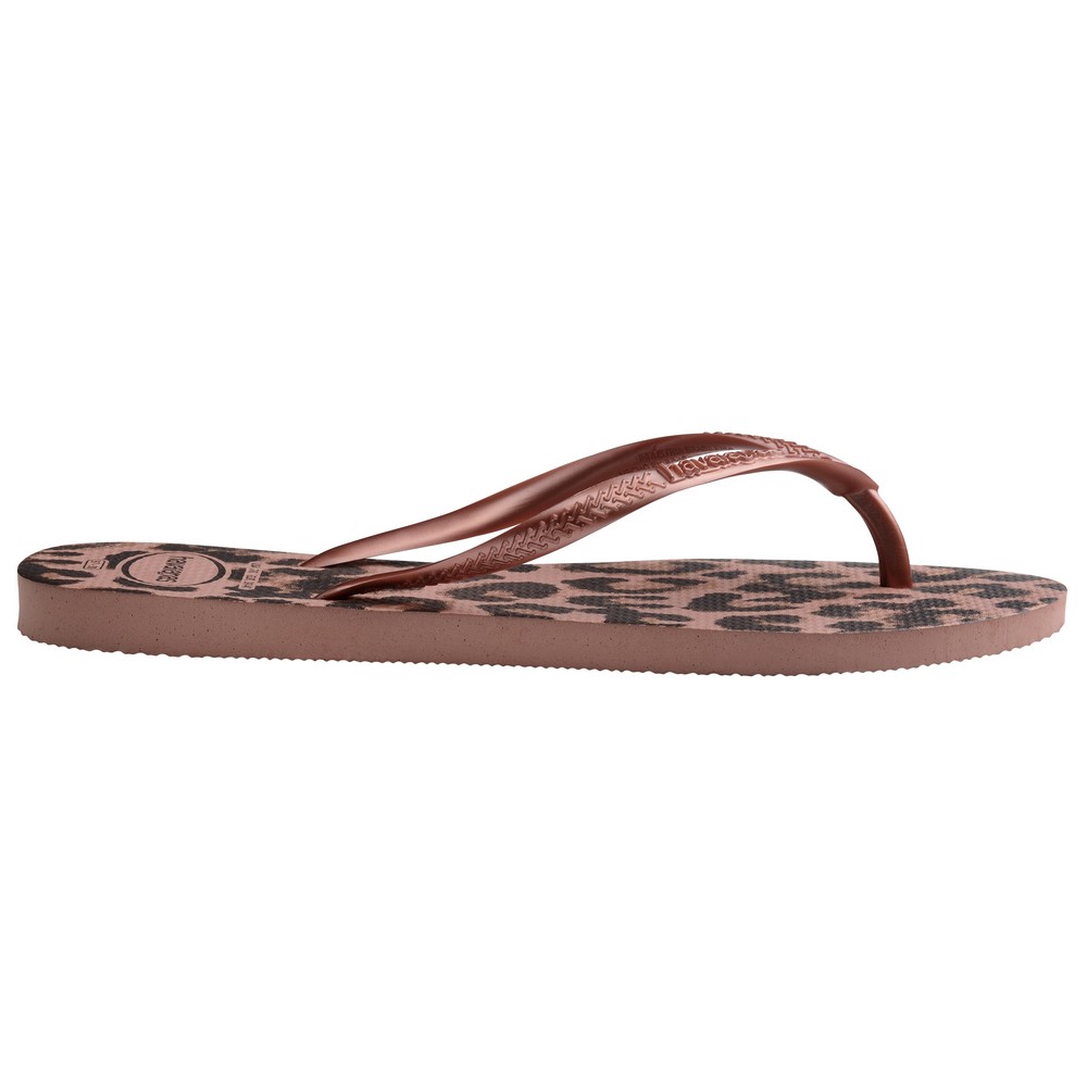 Havaianas Slim animal rose gold