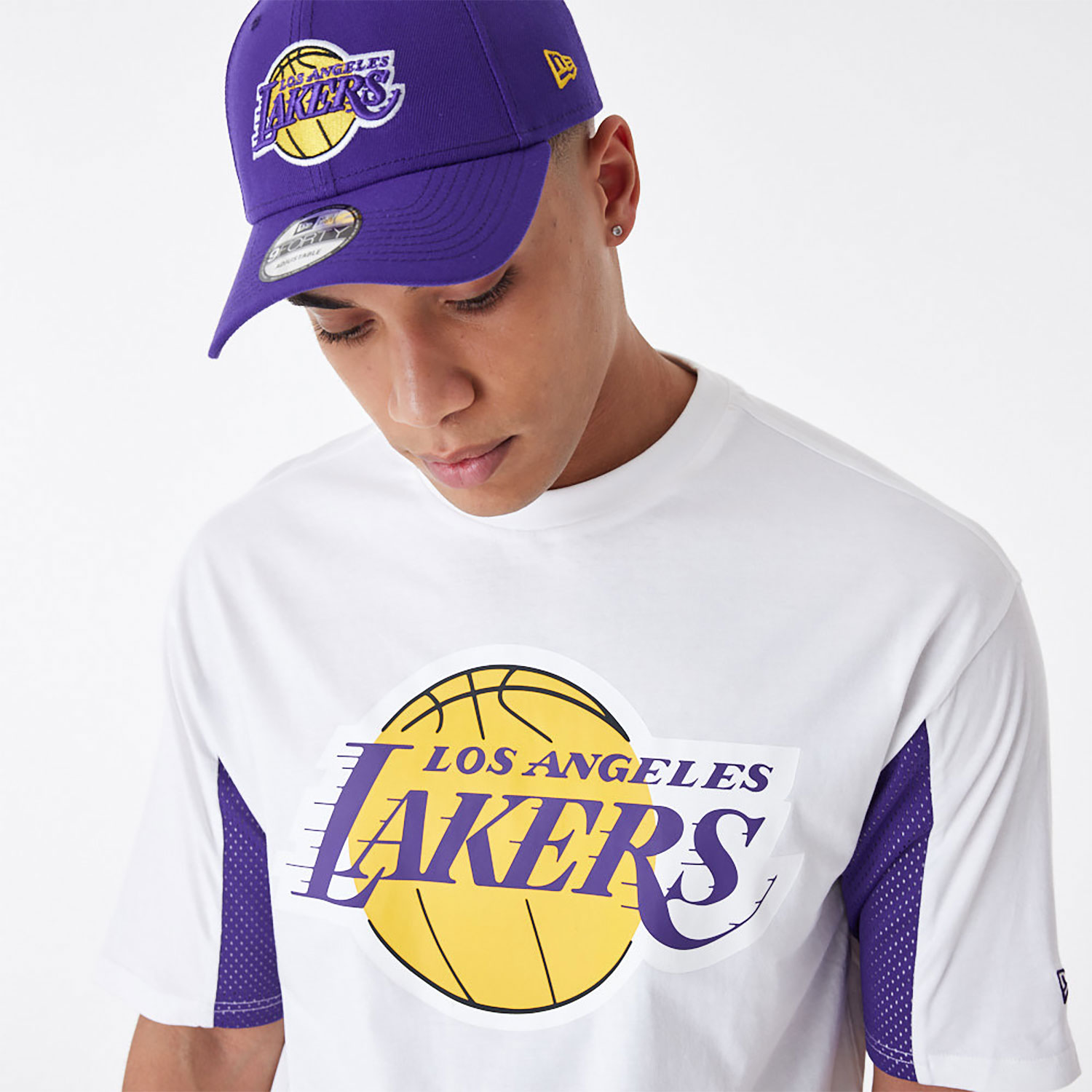 LA Lakers NBA Mesh Panel Oversized T-Shirt