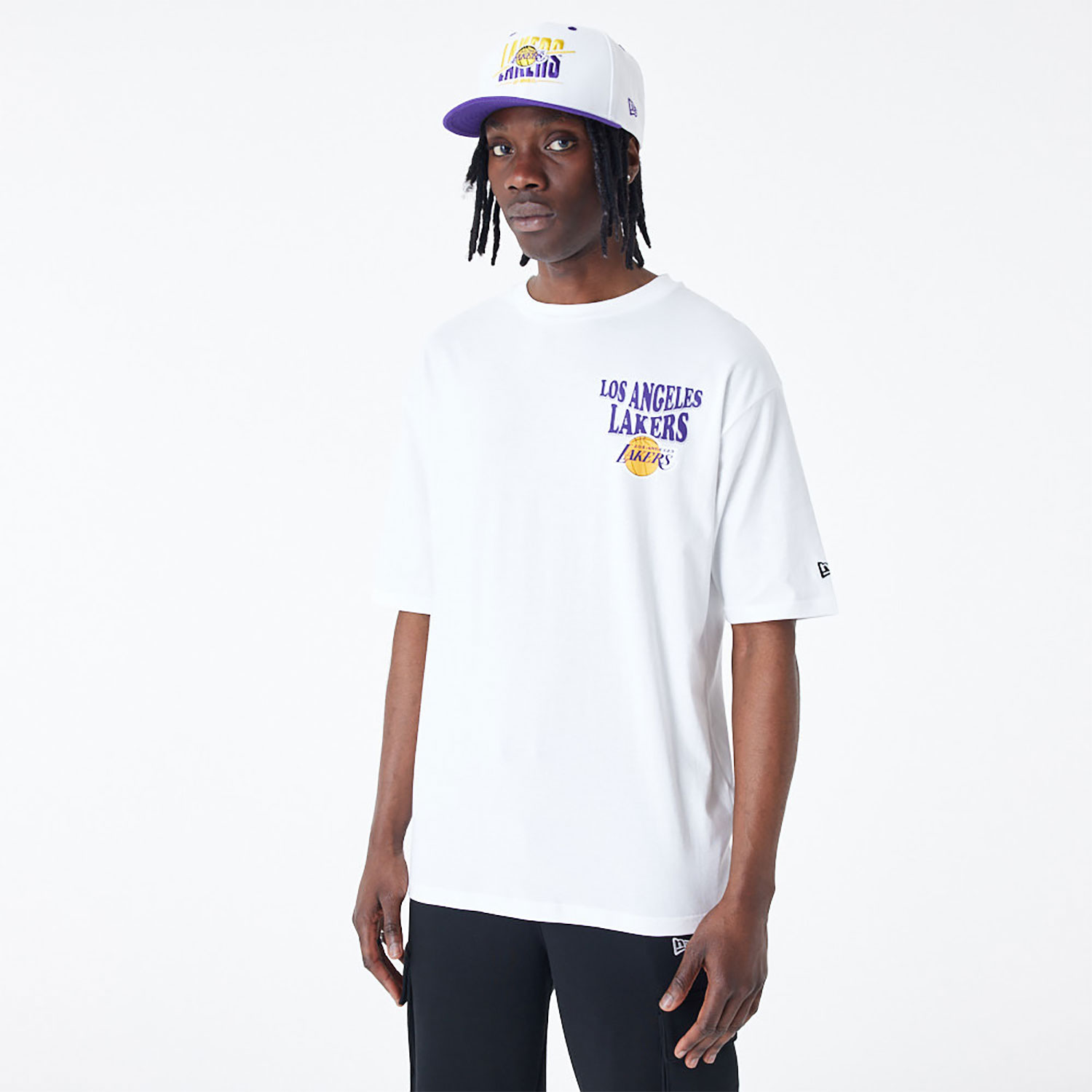 LA Lakers NBA Script Oversized T-Shirt