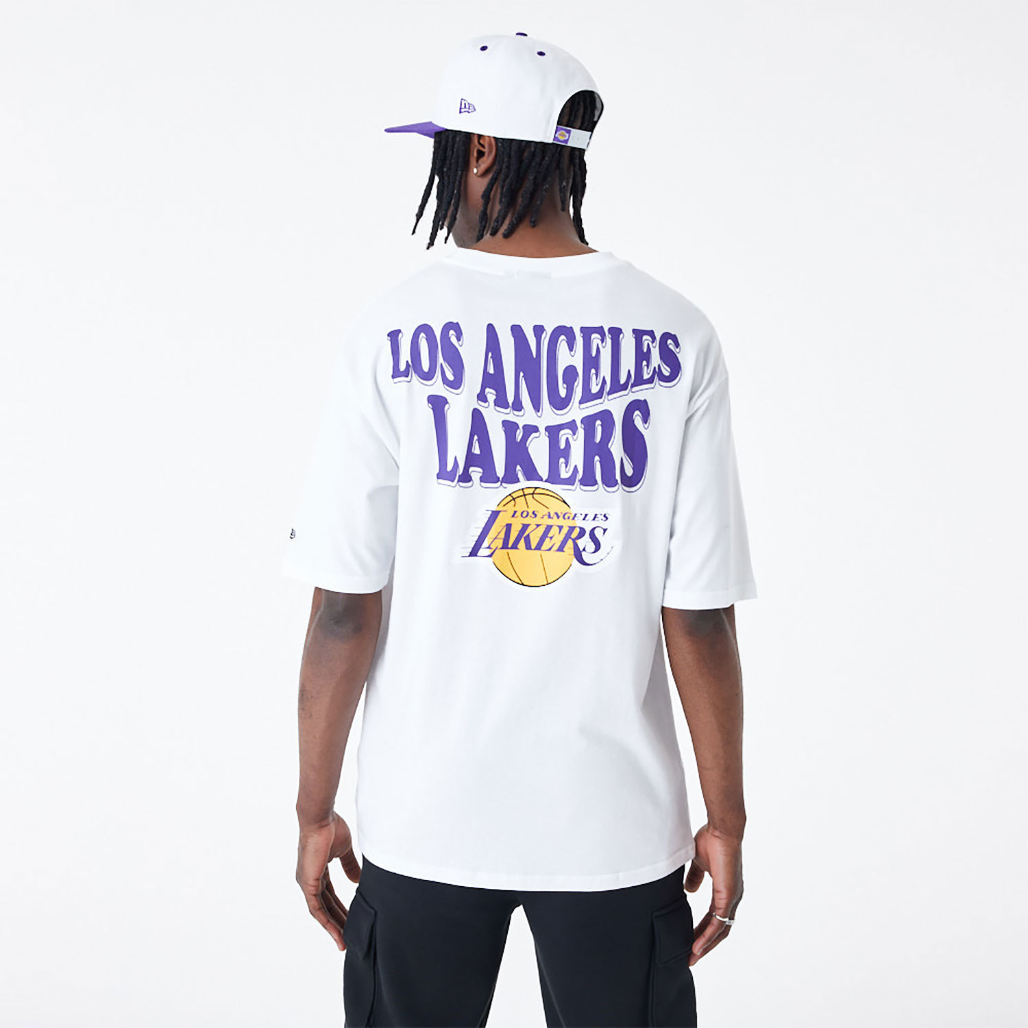 LA Lakers NBA Script Oversized T-Shirt