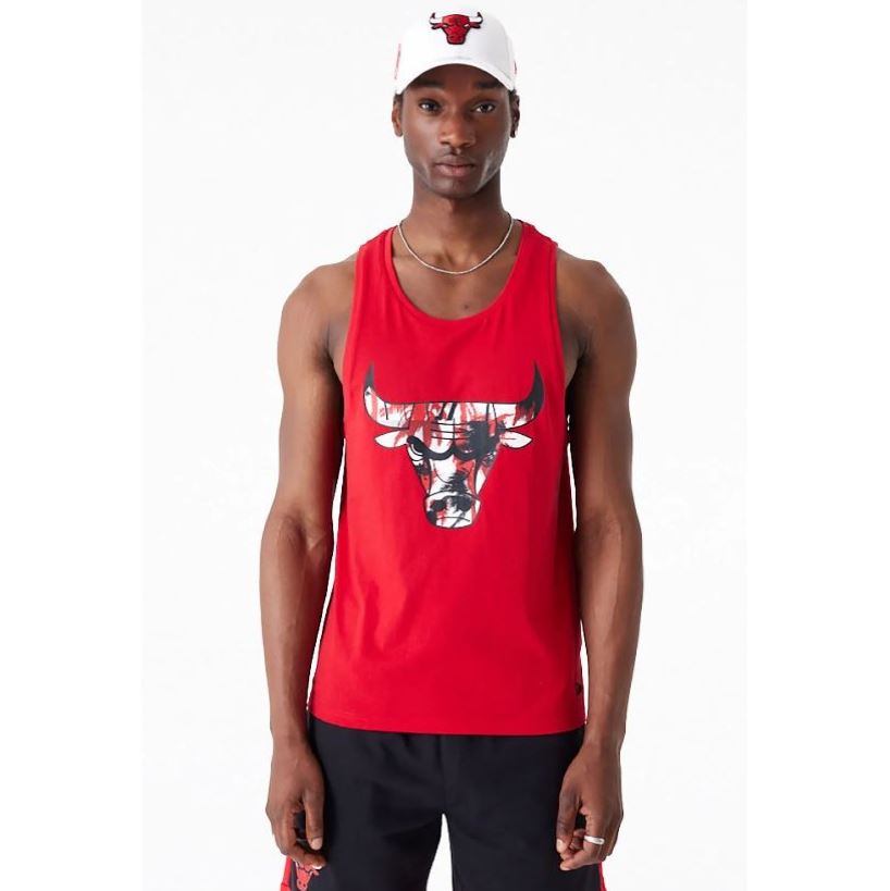 New Era Chicago Bulls NBA Palm Tree Infill Tank Top Ανδρικό Ραντάκι