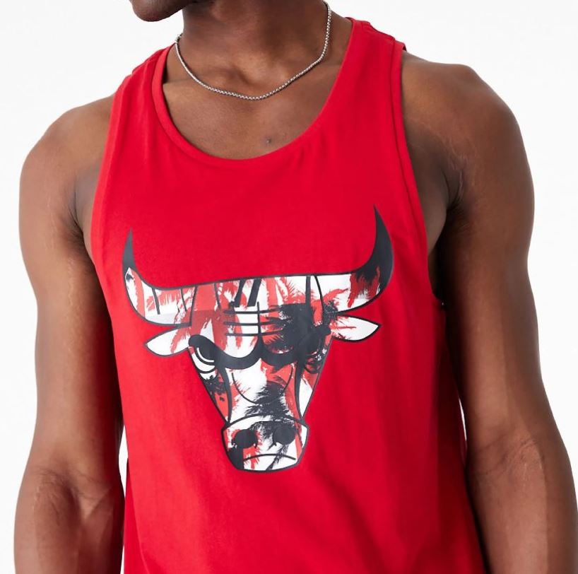 New Era Chicago Bulls NBA Palm Tree Infill Tank Top Ανδρικό Ραντάκι