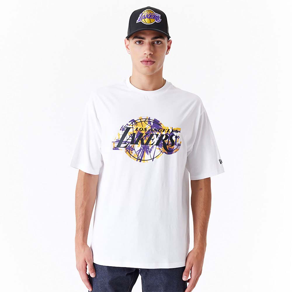 New Era Unisex NBA Large Infill Los Angeles Lakers Oversized T-Shirt