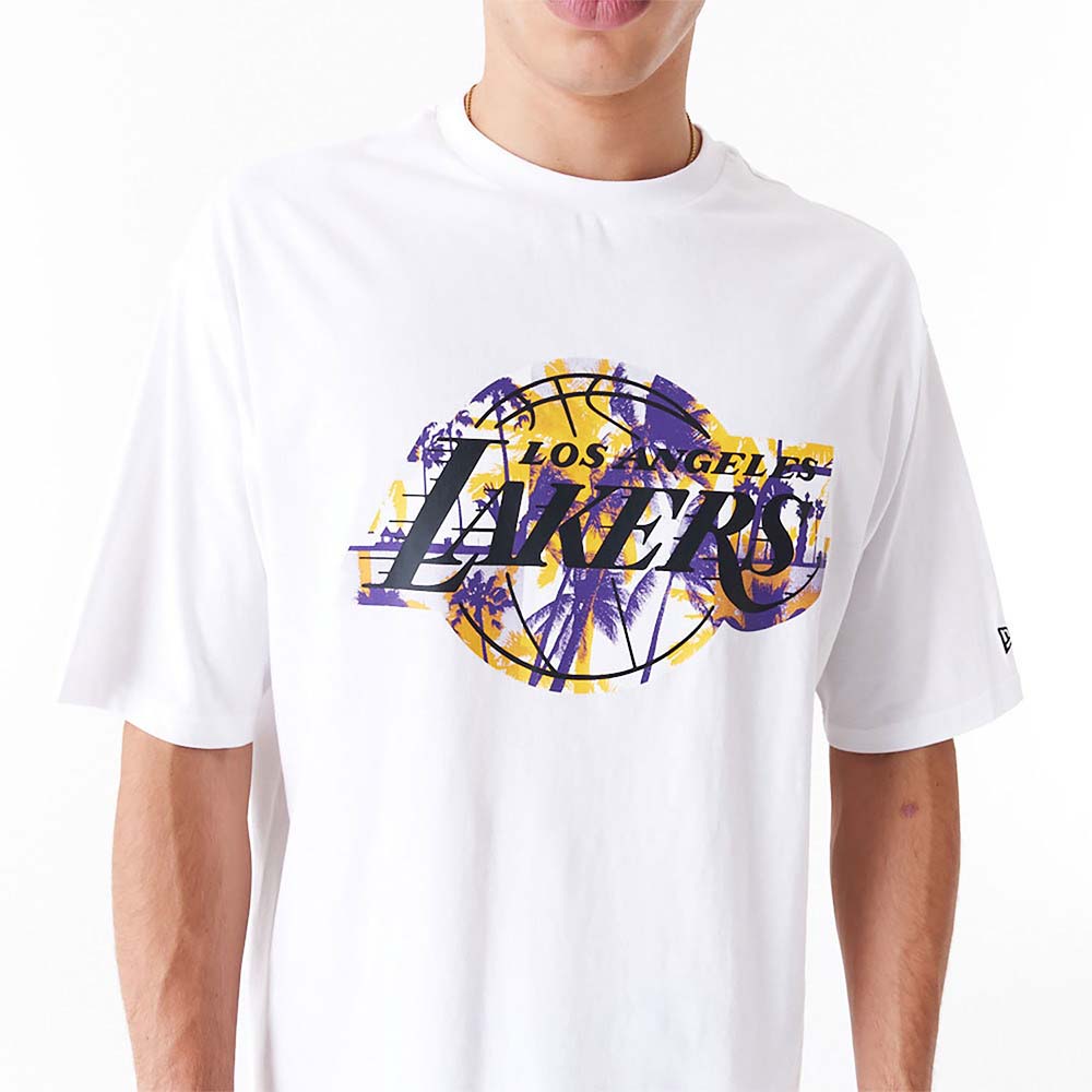 New Era Unisex NBA Large Infill Los Angeles Lakers Oversized T-Shirt