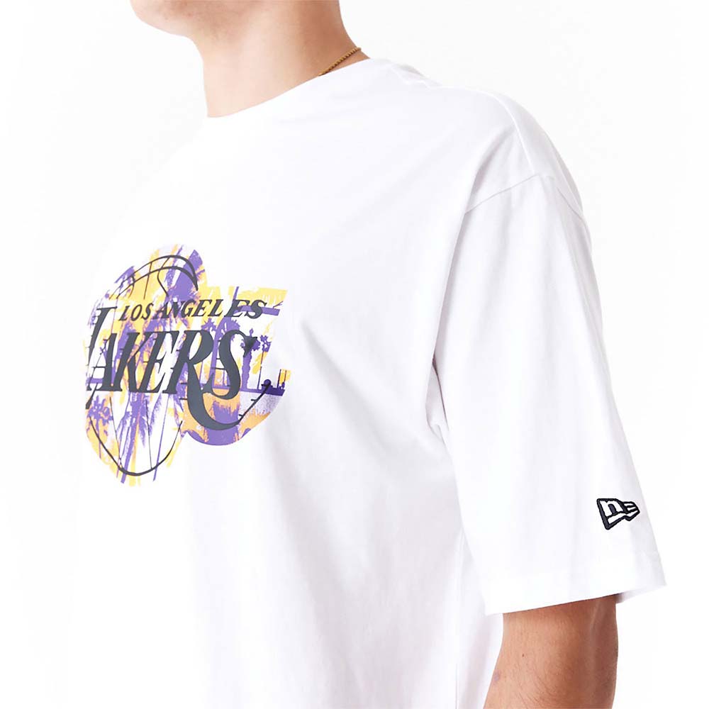 New Era Unisex NBA Large Infill Los Angeles Lakers Oversized T-Shirt