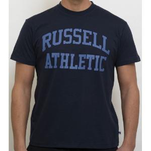 Russell Athletic Ανδρικό T-shirt Navy Μπλε με Λογότυπο - 190366