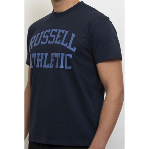 Russell Athletic Ανδρικό T-shirt Navy Μπλε με Λογότυπο