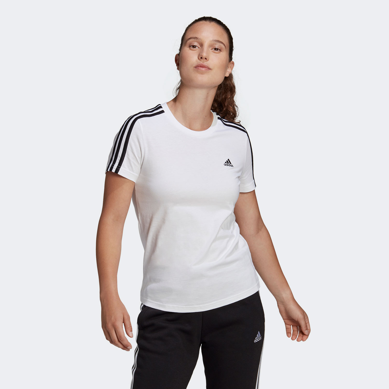 Adidas Essentials Γυναικείο Αθλητικό 3-STRIPES T-shirt Core