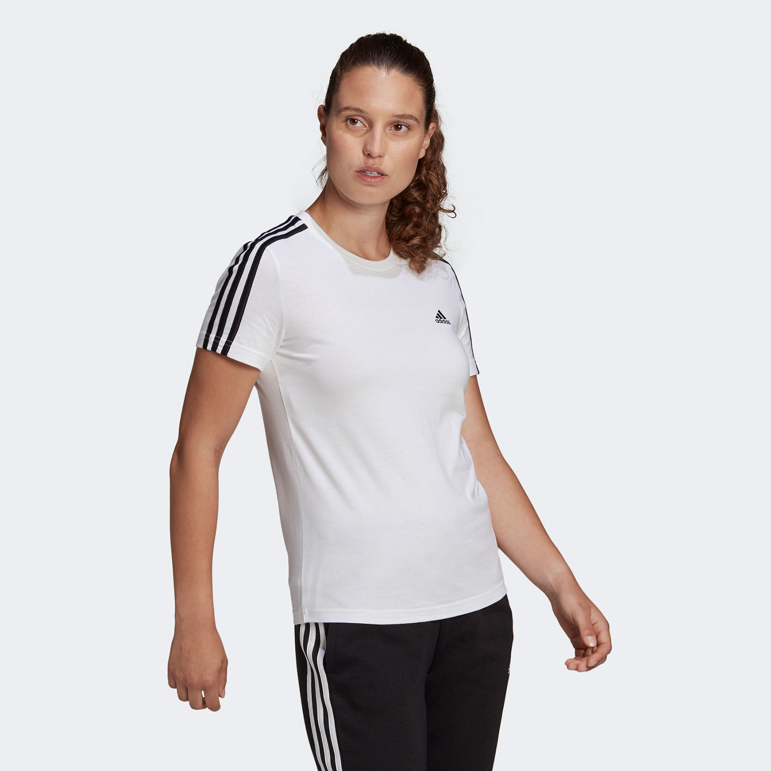 Adidas Essentials Γυναικείο Αθλητικό 3-STRIPES T-shirt Core