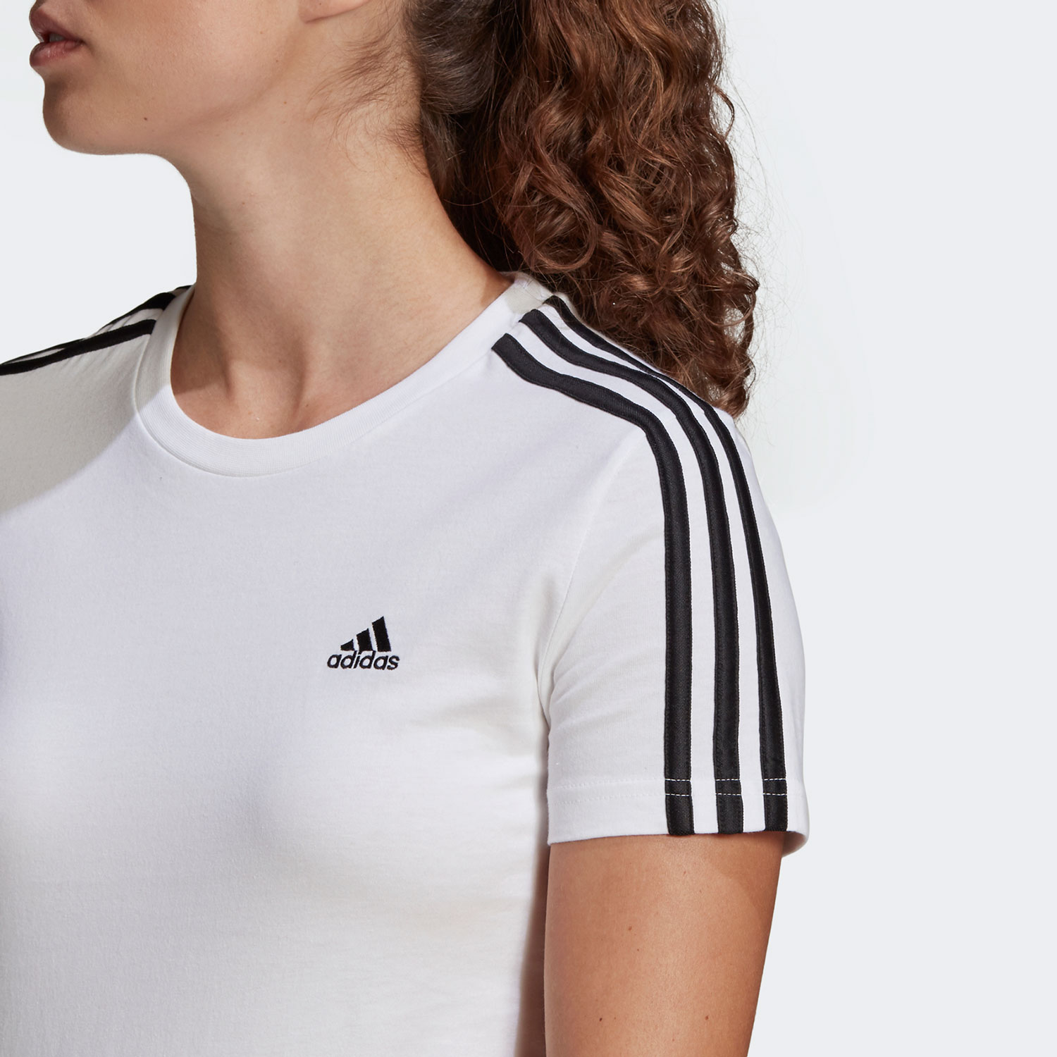 Adidas Essentials Γυναικείο Αθλητικό 3-STRIPES T-shirt Core