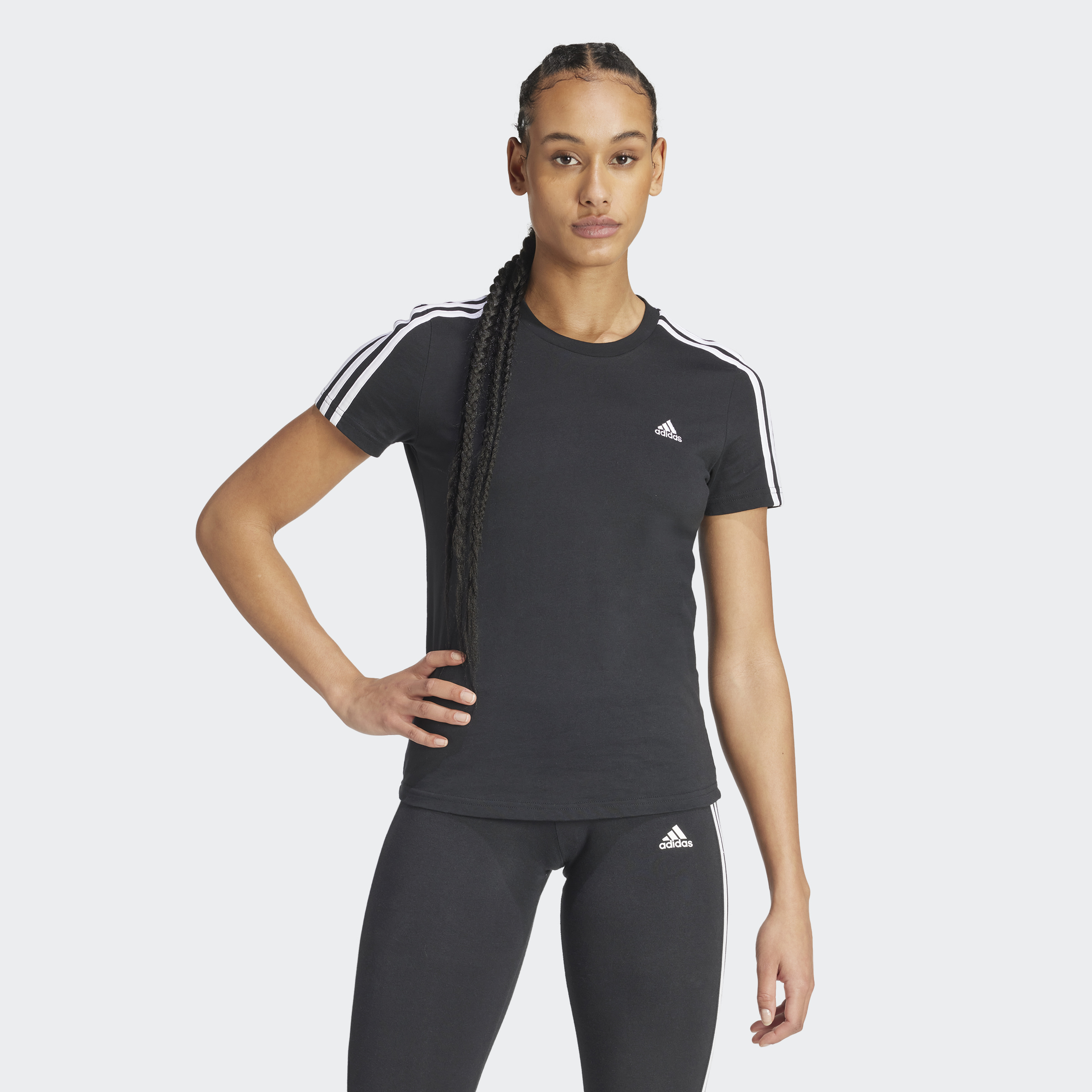 ADIDAS ESSENTIALS SLIM 3-STRIPES TEE