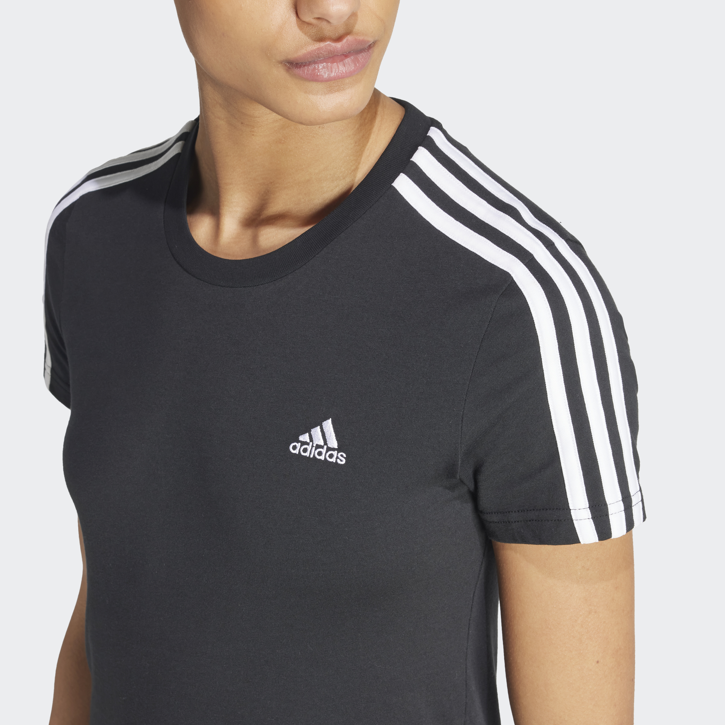 ADIDAS ESSENTIALS SLIM 3-STRIPES TEE