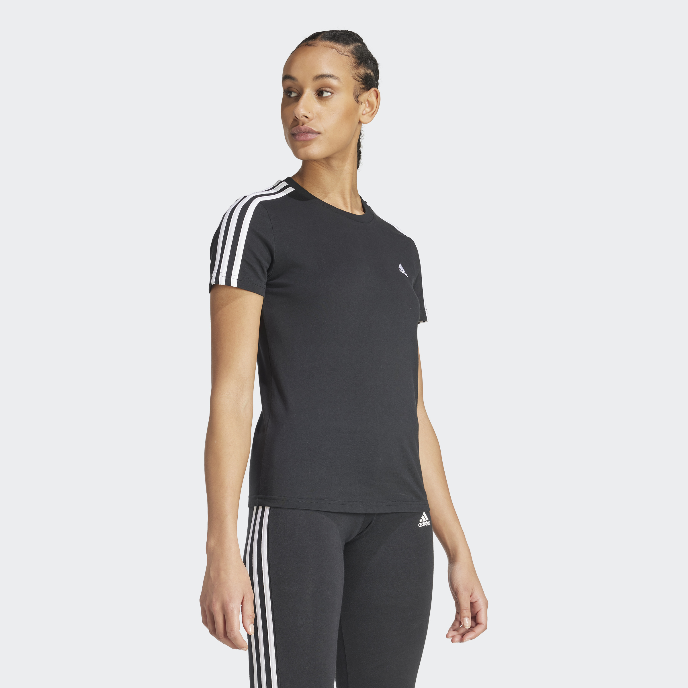 ADIDAS ESSENTIALS SLIM 3-STRIPES TEE