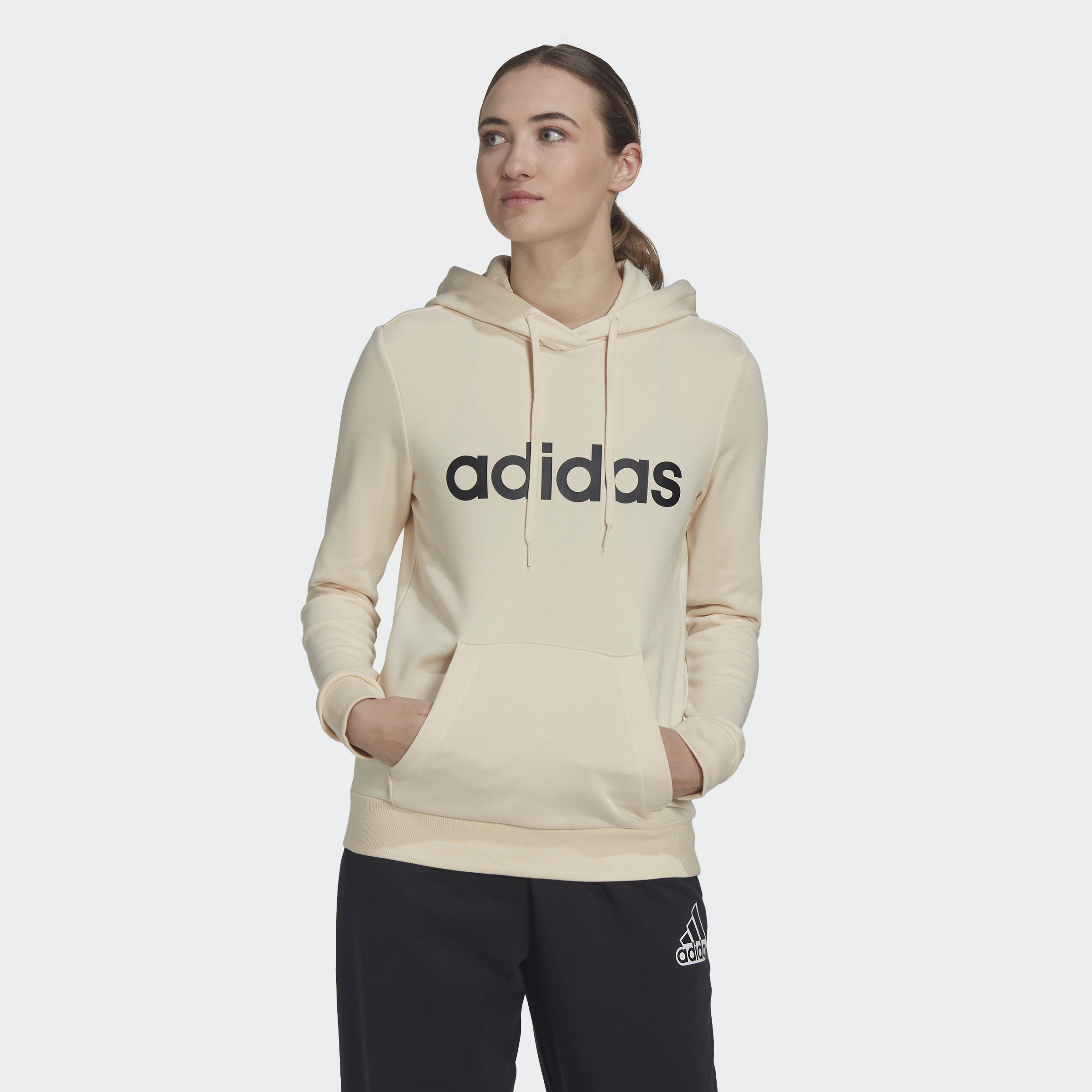 adidas Performance Essentials Logo Γυναικεία Μπλούζα με Κουκούλα