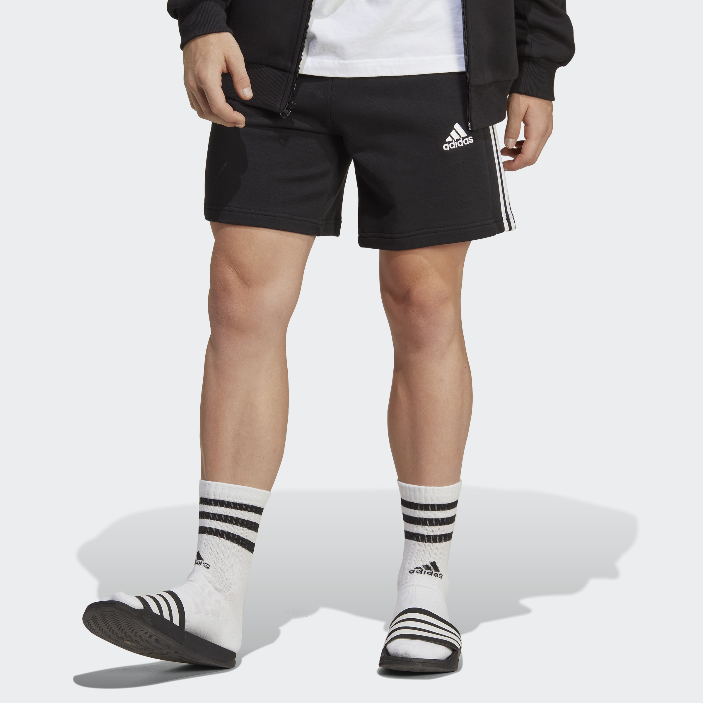 ADIDAS ESSENTIALS FRENCH TERRY 3-STRIPES SHORTS