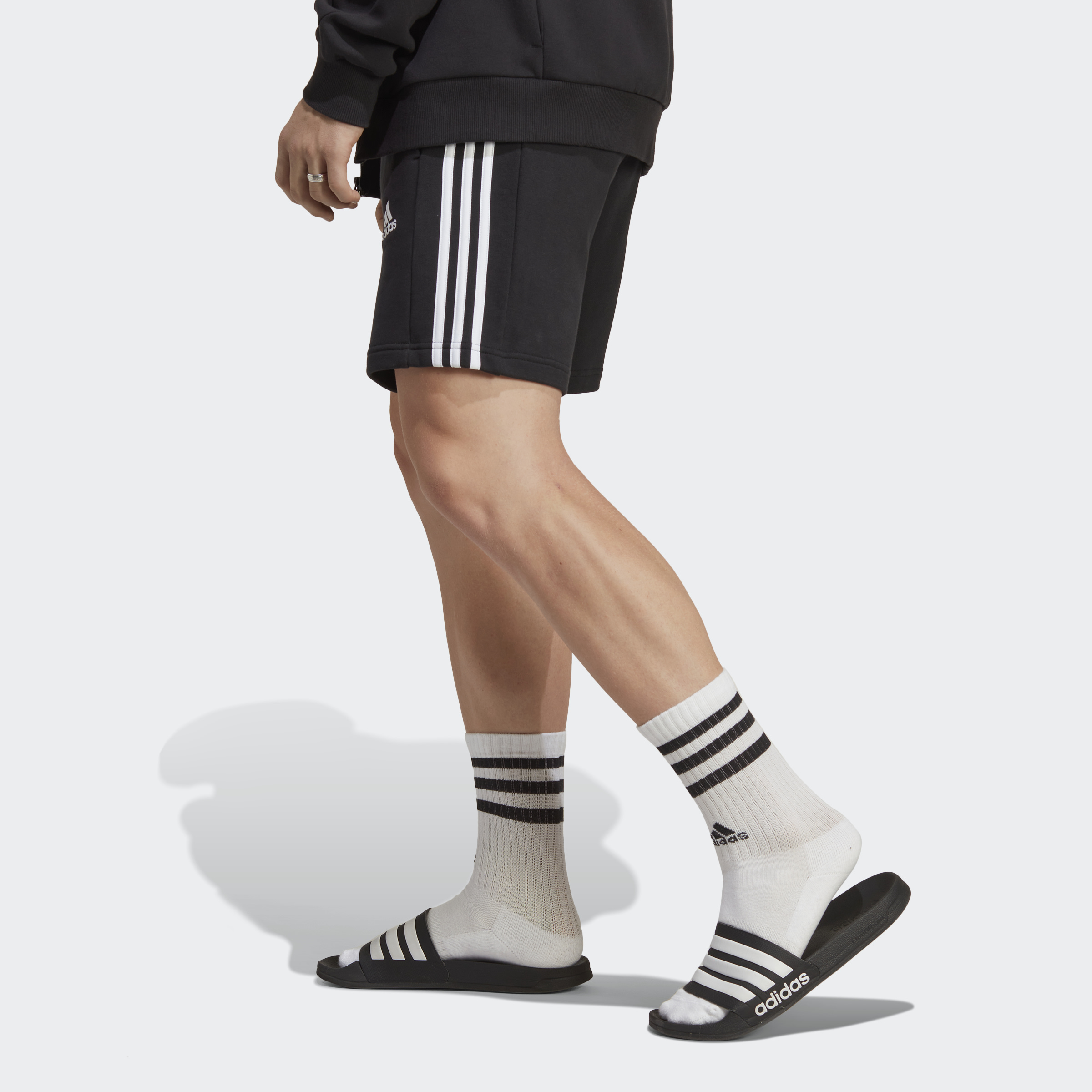 ADIDAS ESSENTIALS FRENCH TERRY 3-STRIPES SHORTS