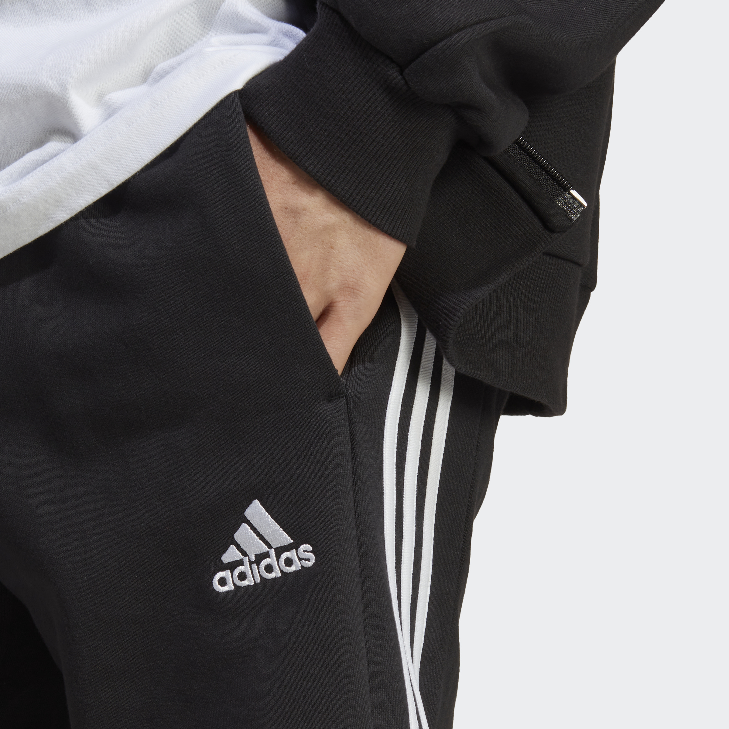 ADIDAS ESSENTIALS FRENCH TERRY 3-STRIPES SHORTS